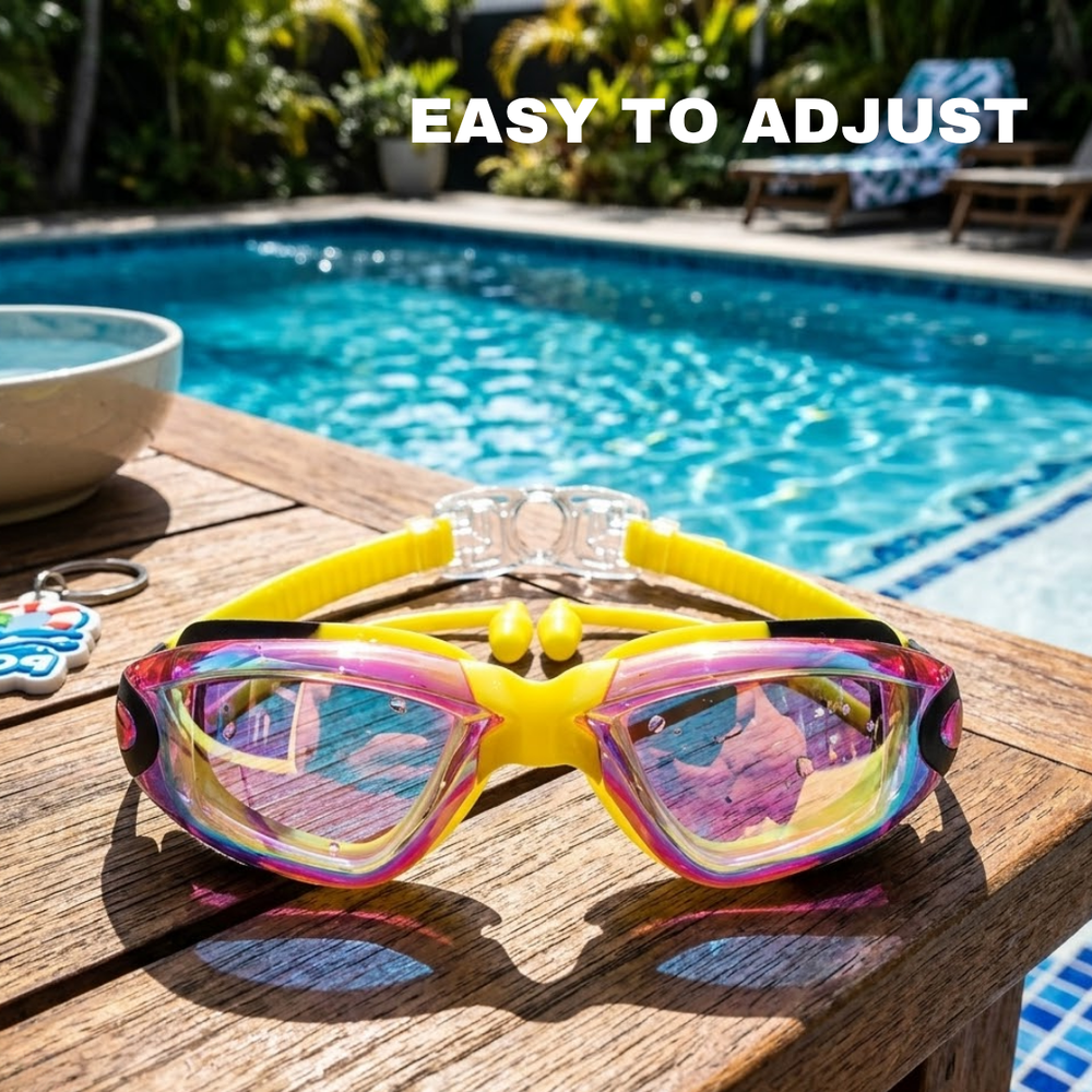 Kids Mirrored-Lens Swimming Goggles for Reduced Glare