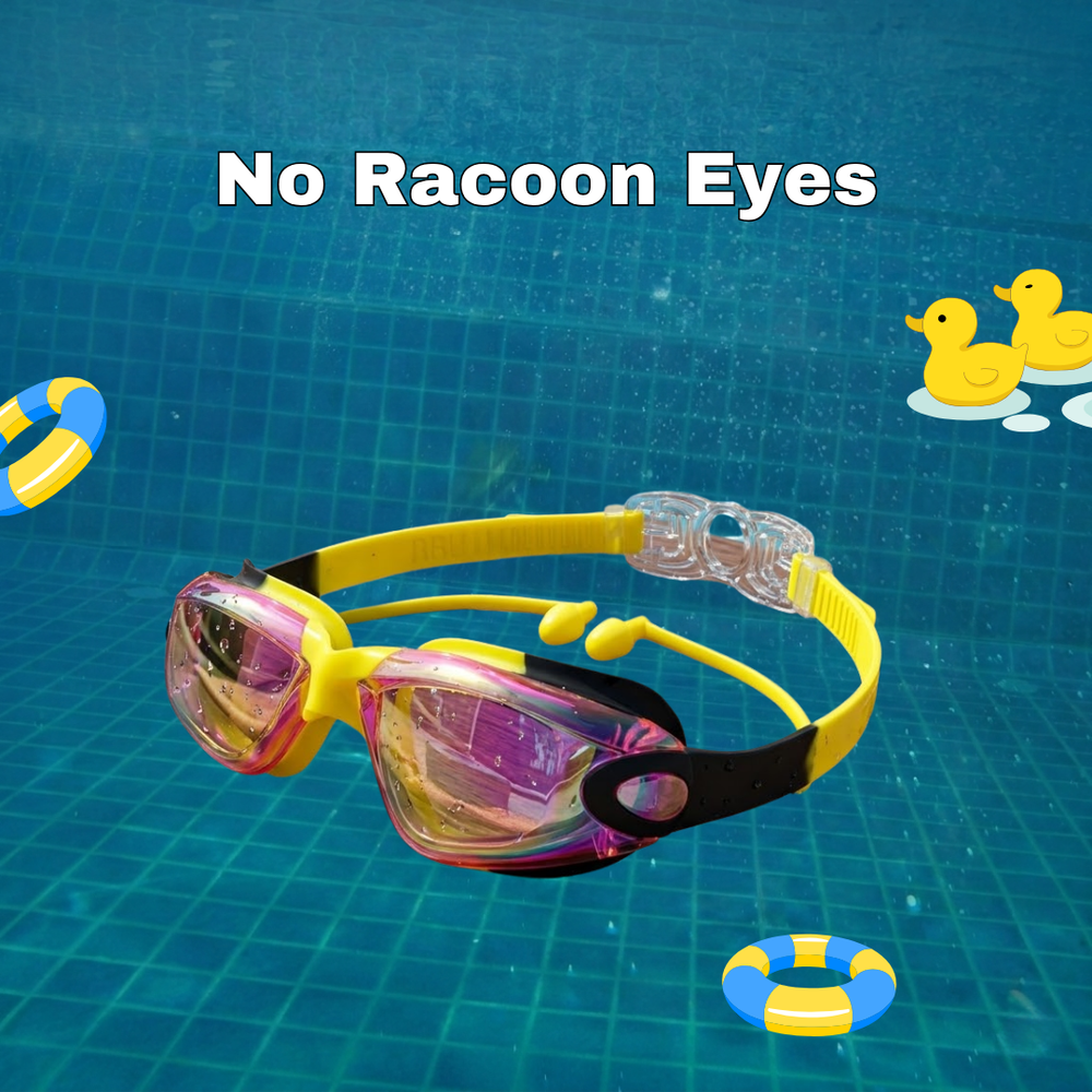 Kids Mirrored-Lens Swimming Goggles for Reduced Glare