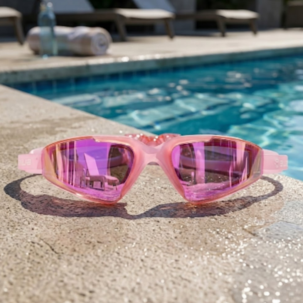 Kids Mirrored-Lens Swimming Goggles for Reduced Glare