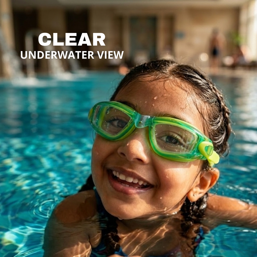 Clear-Lens Swimming Goggles for Clear, Confident Swims for Kids