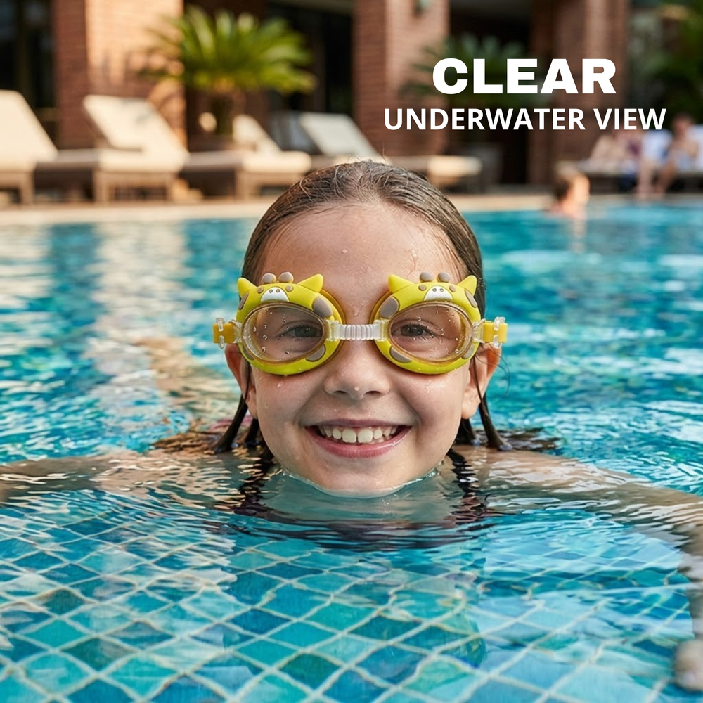 Clear-Lens Swimming Goggles for Clear, Confident Swims for Kids