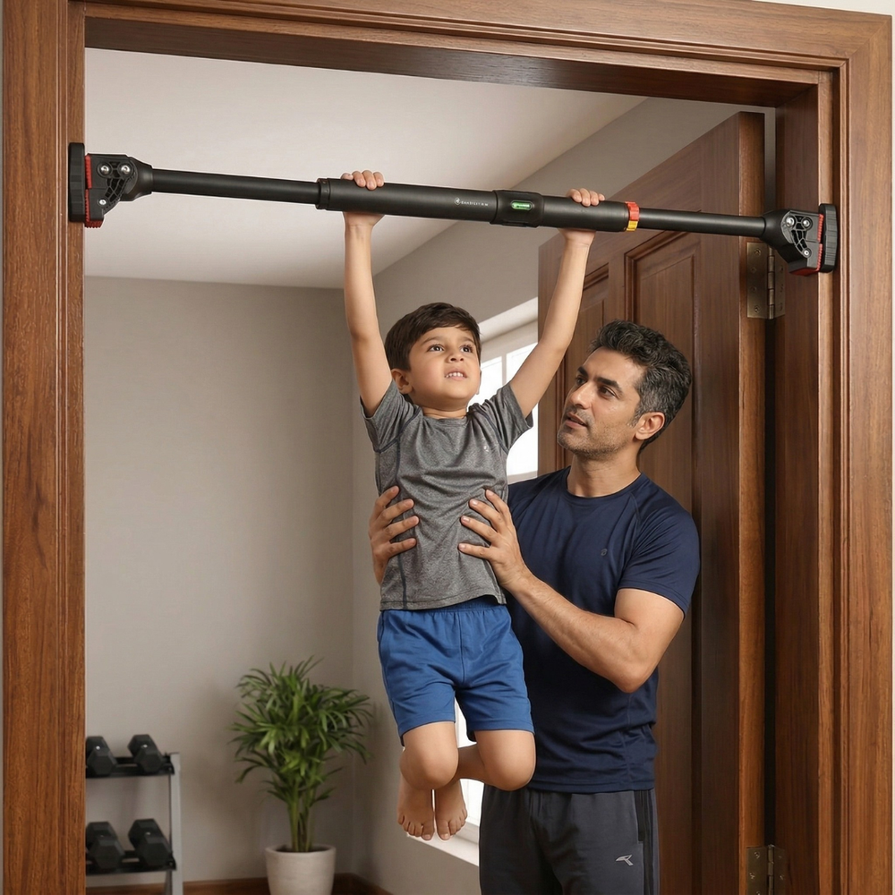 Burnlab CoreLift: Adjustable Doorway Pull-Up Bar