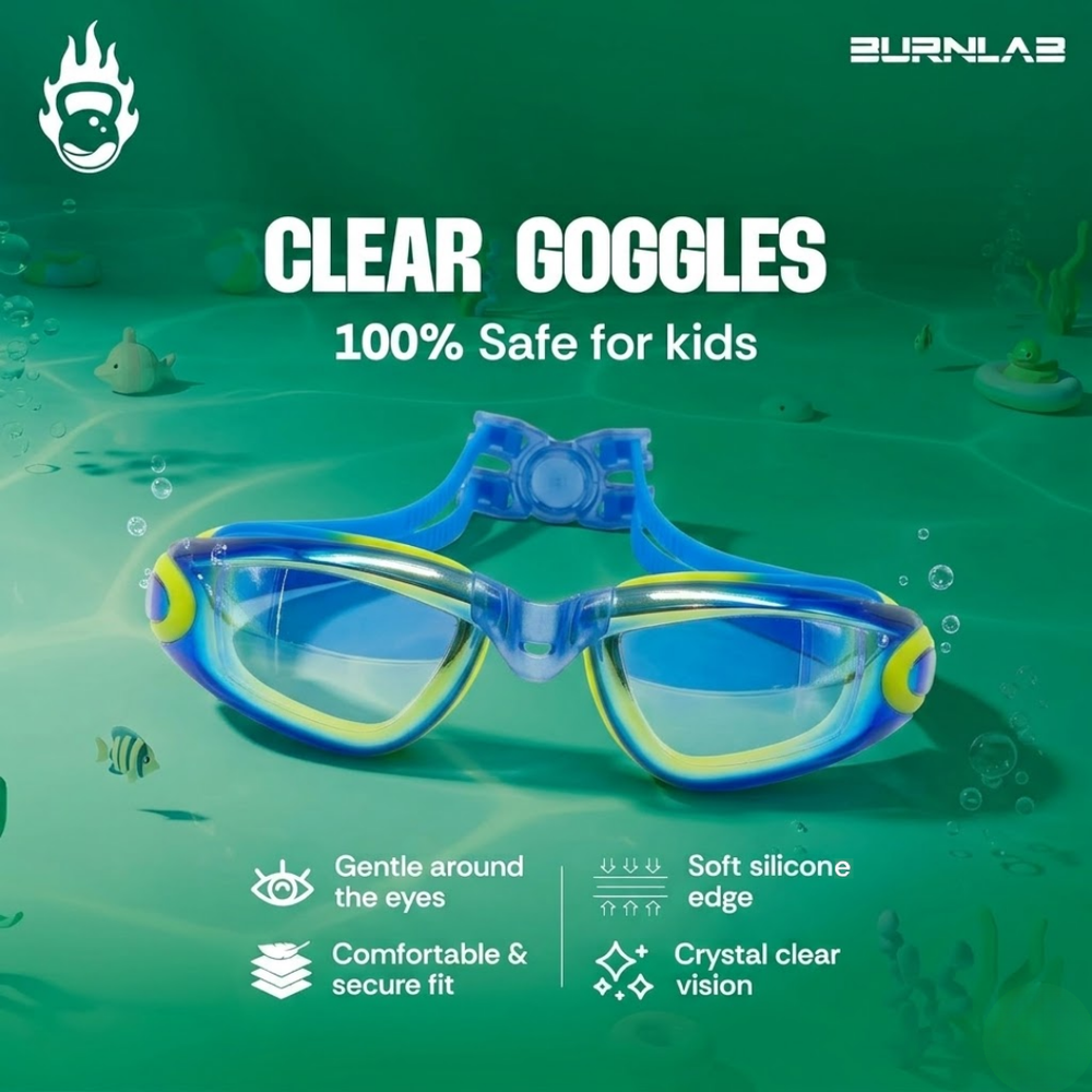 Clear-Lens Swimming Goggles for Clear, Confident Swims for Kids