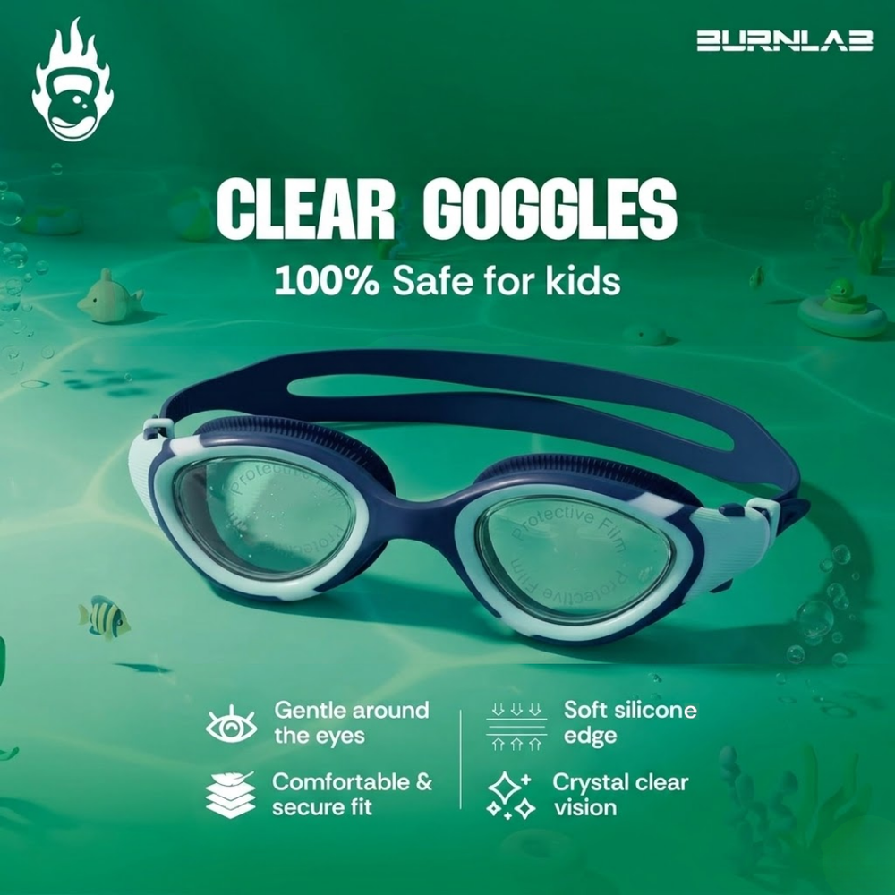 Clear-Lens Swimming Goggles for Clear, Confident Swims for Kids