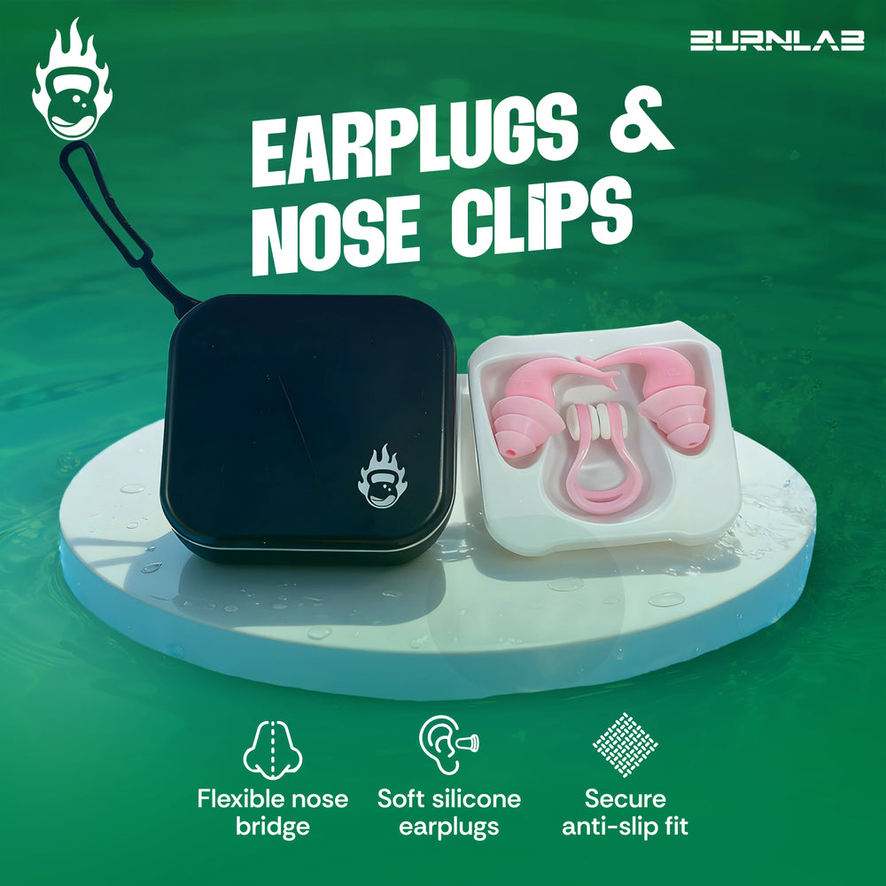 Swim Earplugs & Nose Clip Set For A Comfortable Swim