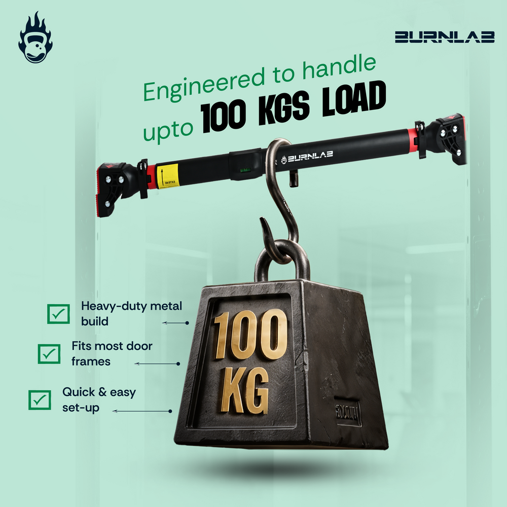 Burnlab CoreLift: Adjustable Doorway Pull-Up Bar