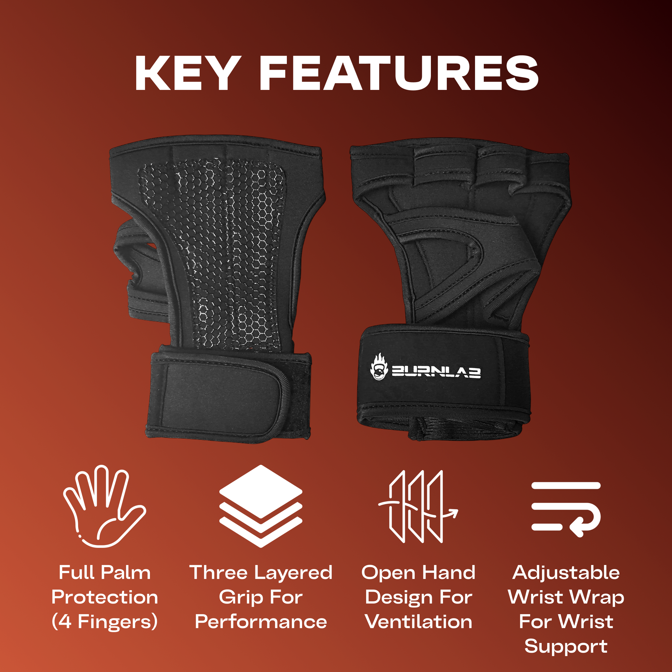 Weight Lifting Gloves with Wrist Support