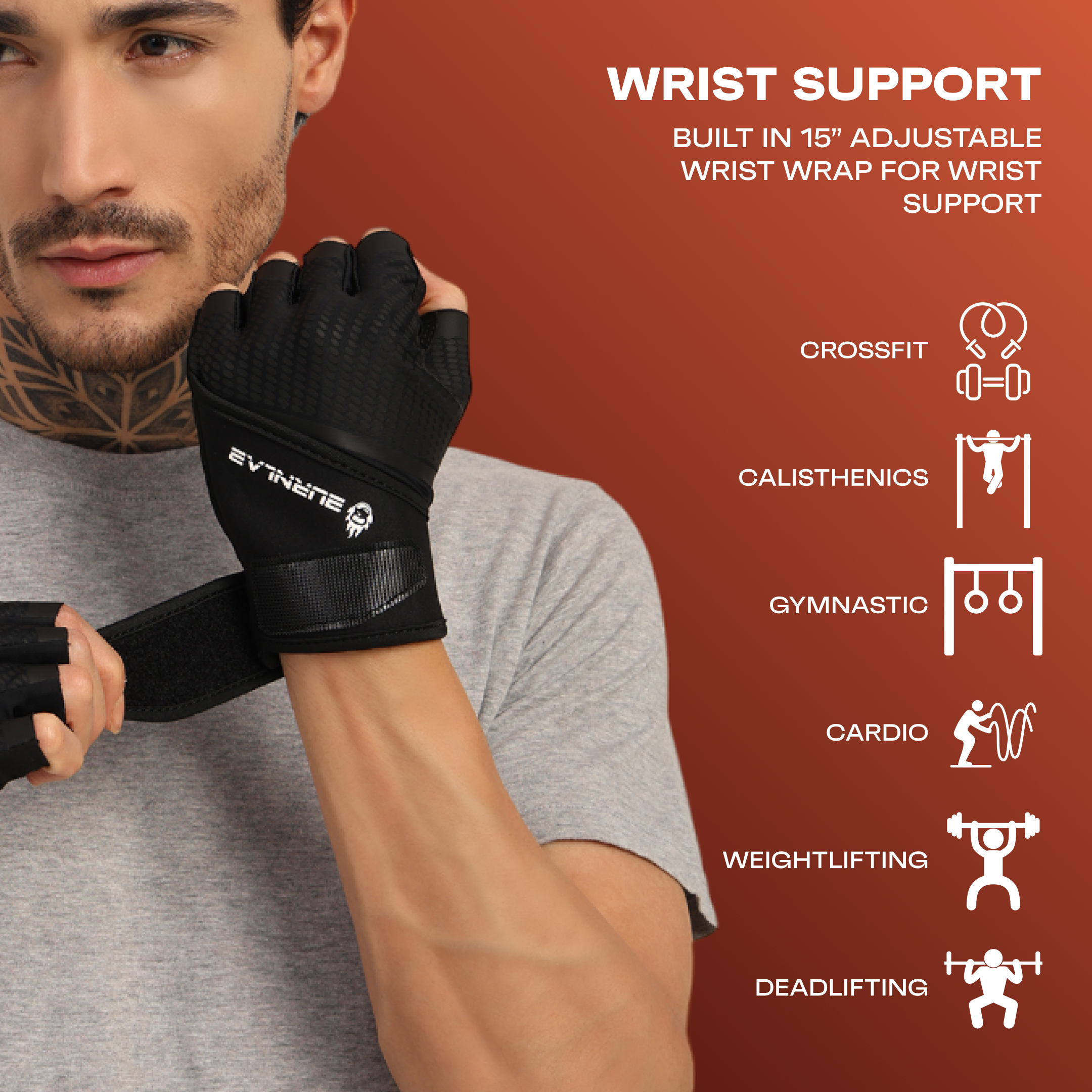 Flex Wrist Support Gym Gloves
