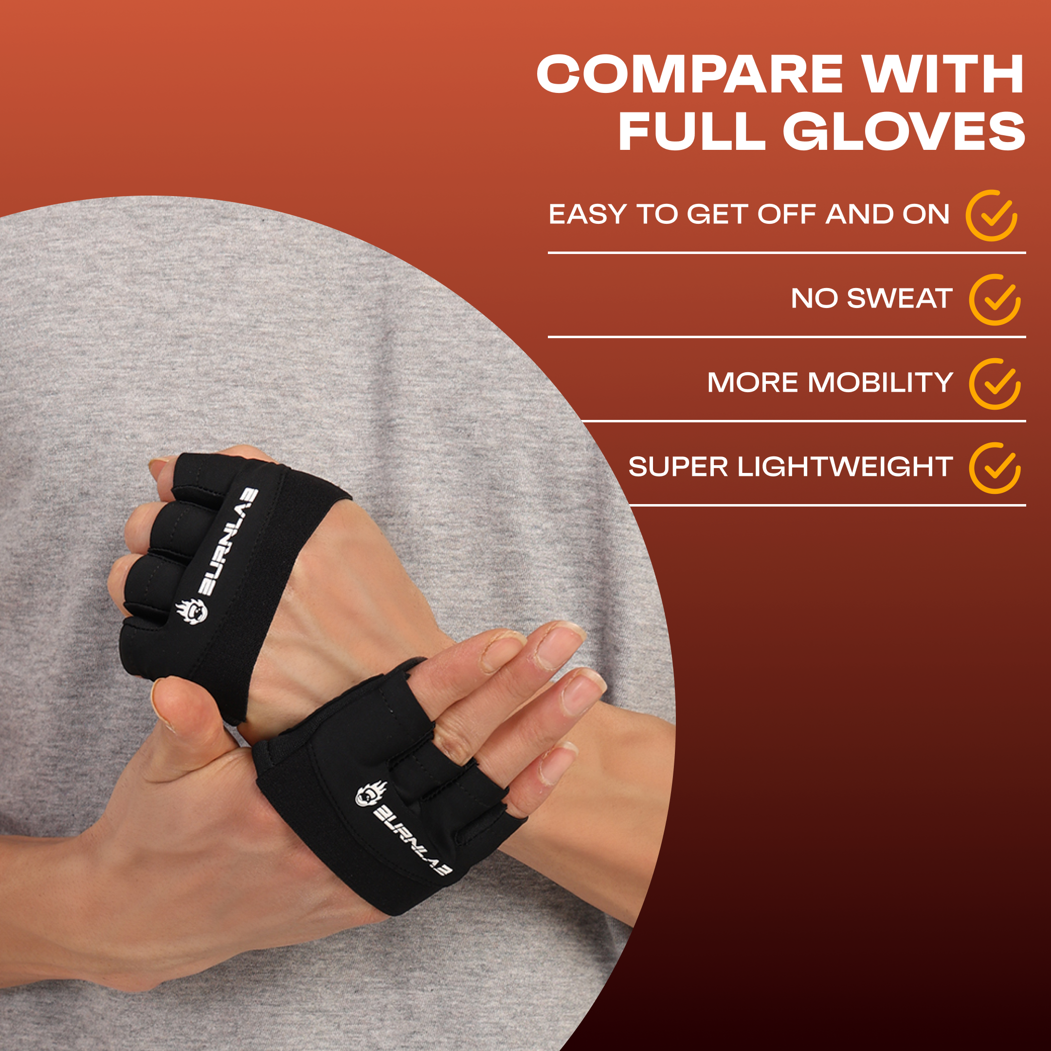 Short Micro Weight Lifting Gloves - Grip Pads