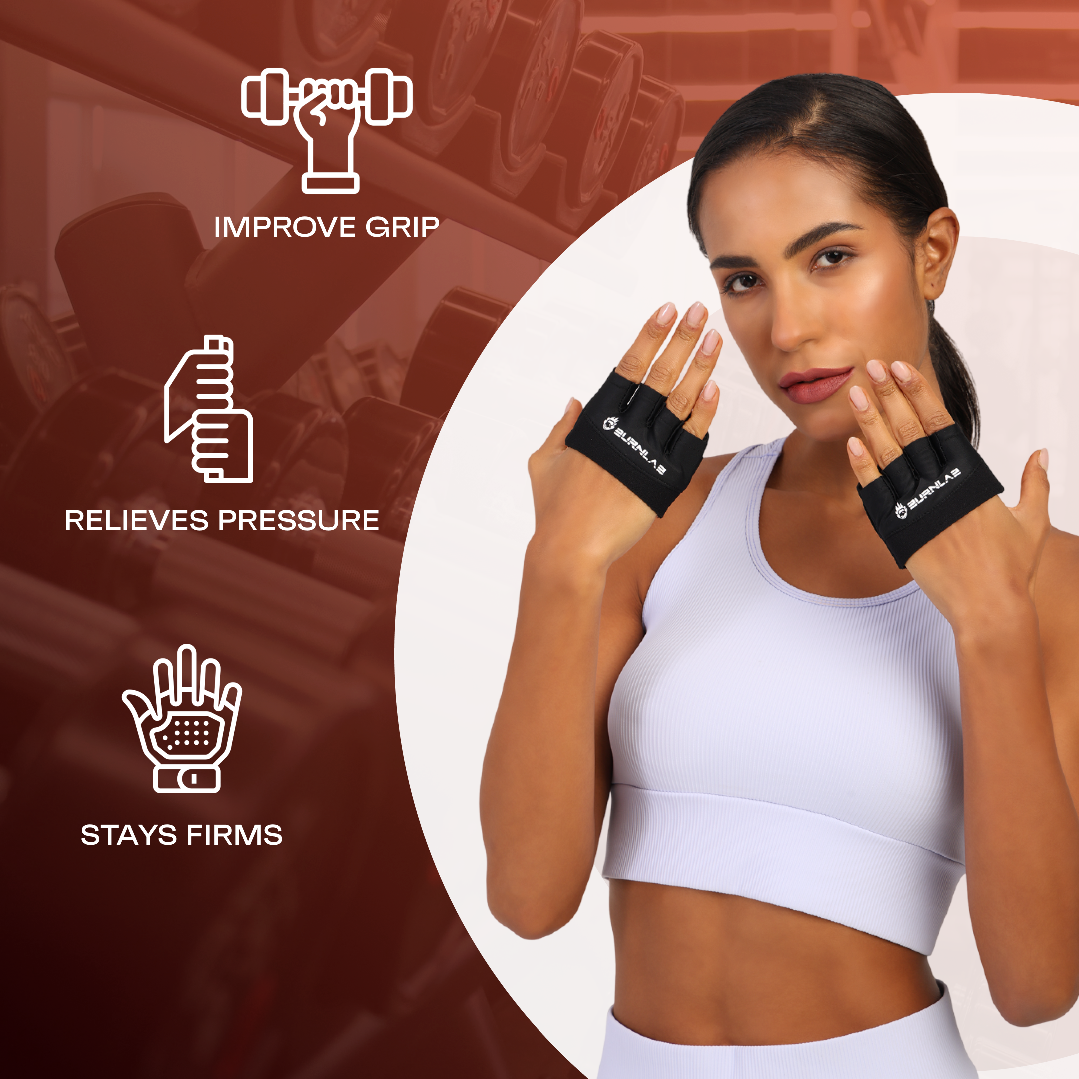 Short Micro Weight Lifting Gloves - Grip Pads