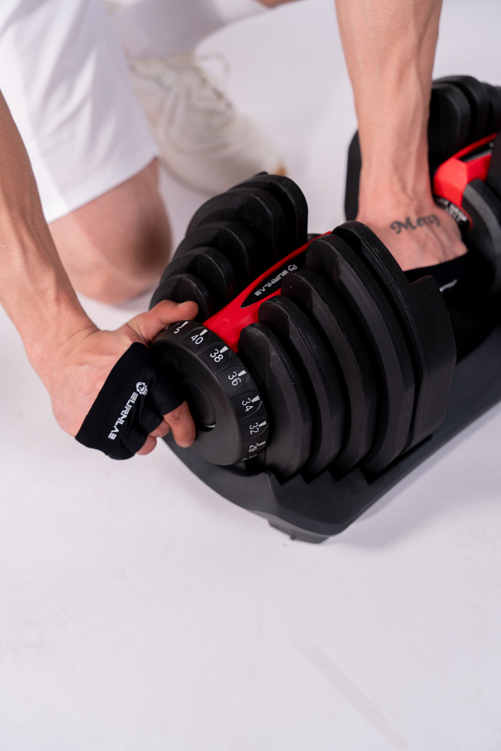 Burnlab Edge Plus Adjustable Dumbbells With Tray