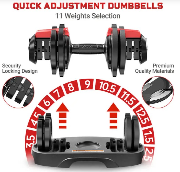 Burnlab Axis Twin Adjustable Dumbbell Set (1.5 - 12.5kg)