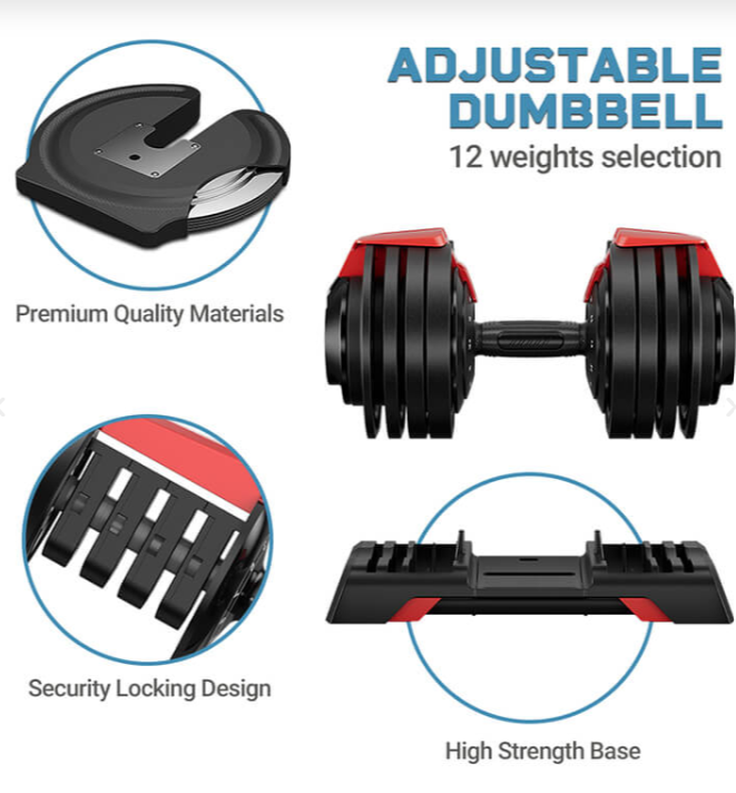 Burnlab Axis Plus Adjustable Dumbbells