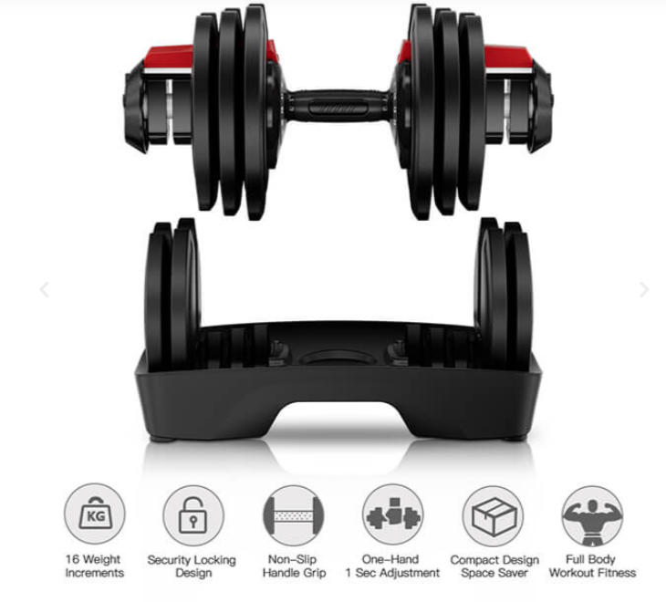 Burnlab Axis Plus Adjustable Dumbbells