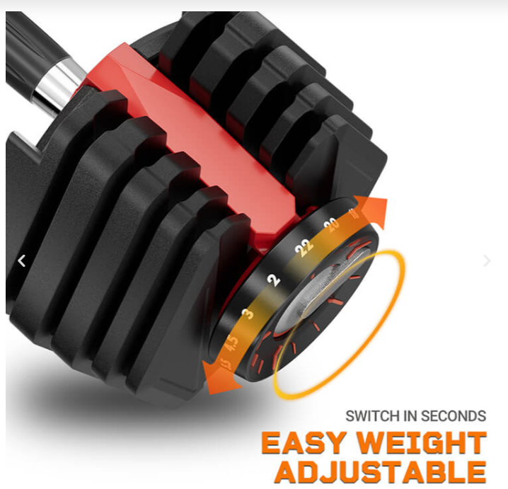 Burnlab Edge Plus Adjustable Dumbbells (2-22 kg)