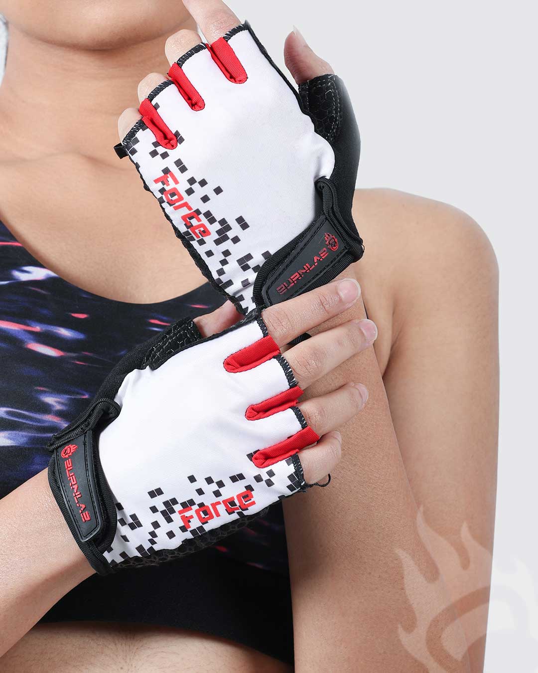 Flex & Force Sweat Wicking Gym Gloves With Grippy Padding - Men and Women - Burnlab.Co