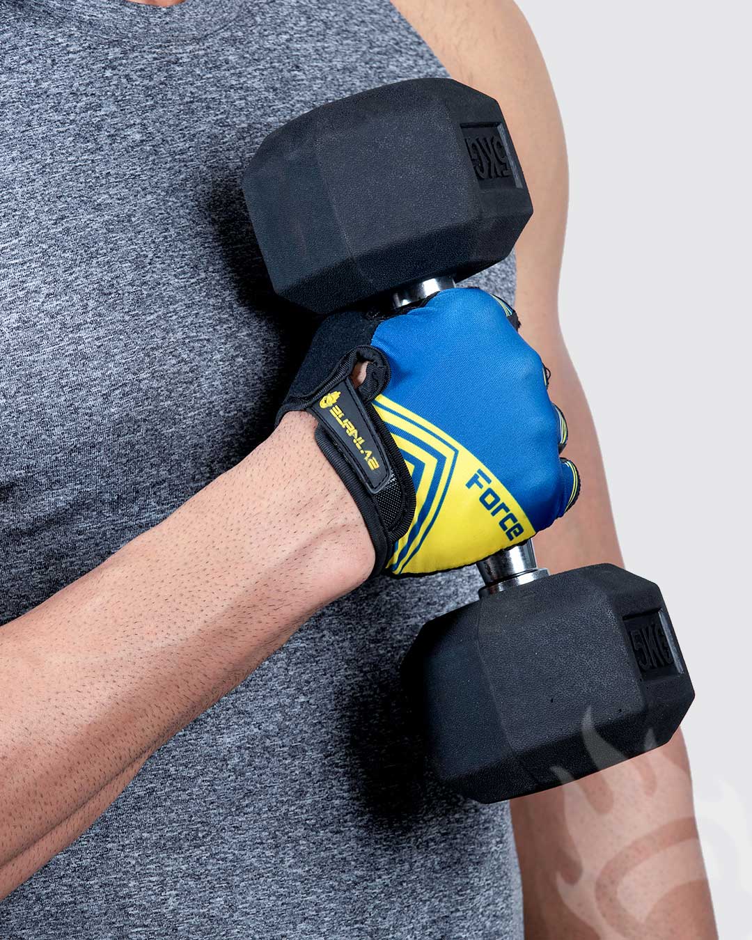 Flex & Force Sweat Wicking Gym Gloves With Grippy Padding - Men and Women - Burnlab.Co