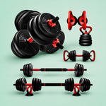 Burnlab 6 in 1 Multifunctional Weight Training Kit - Dumbbells, Kettlebells and Barbells in 1