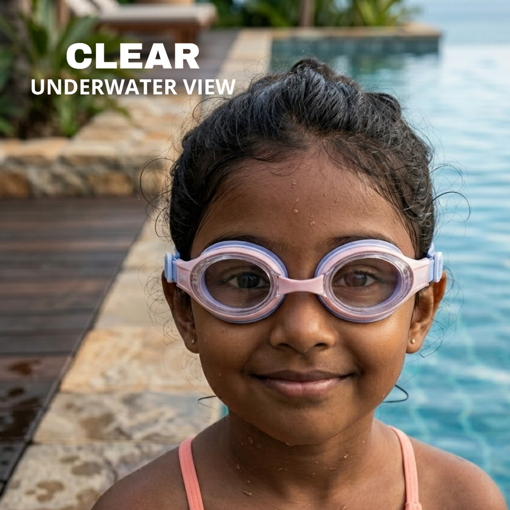 Clear-Lens Swimming Goggles for Clear, Confident Swims for Kids