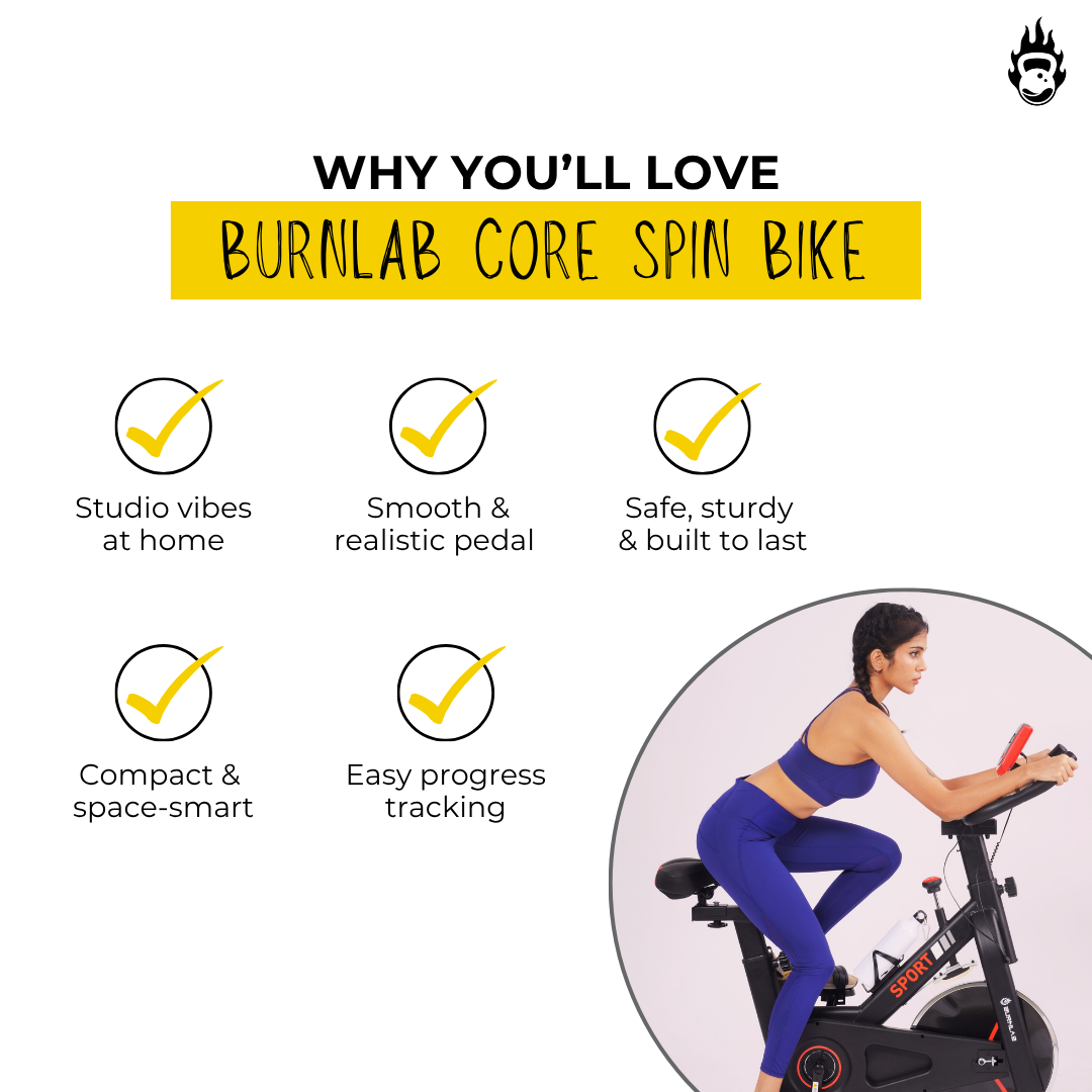 Burnlab CoreSpin Spin Bike - 6KG Flywheel