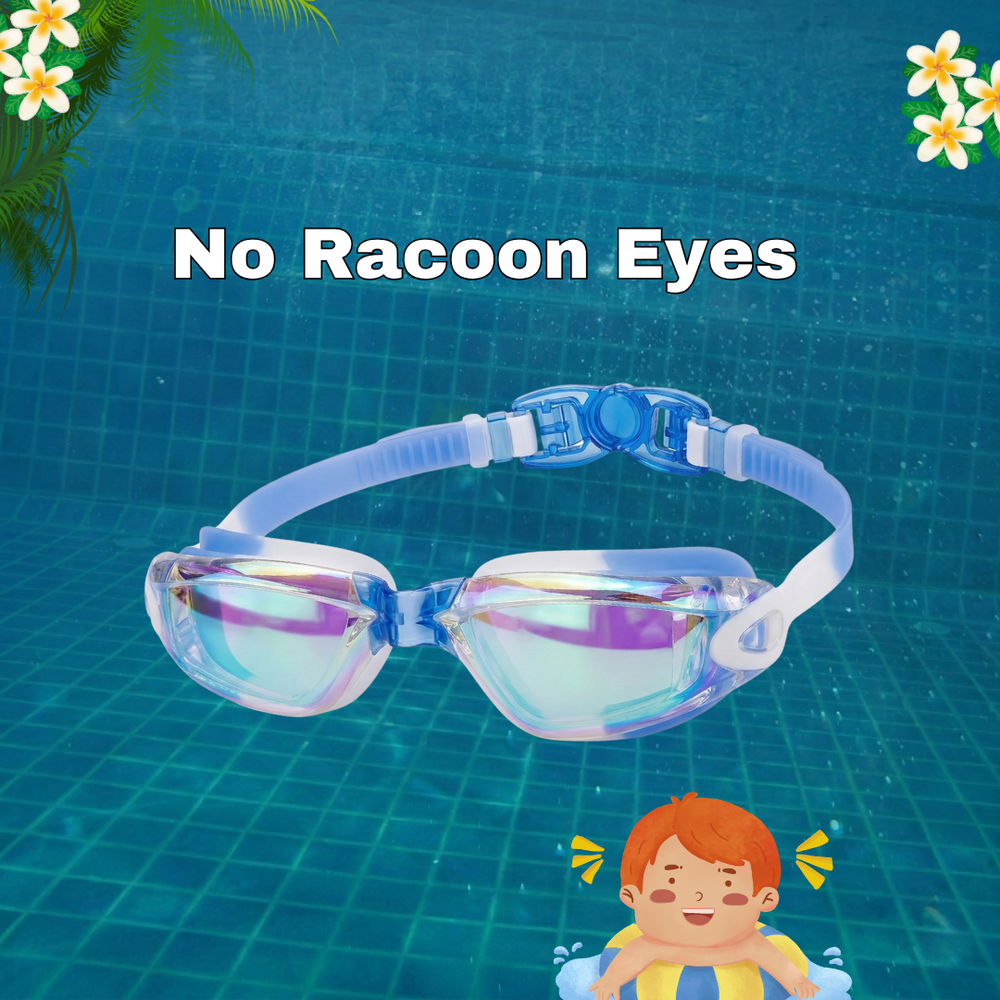 Kids Mirrored-Lens Swimming Goggles for Reduced Glare