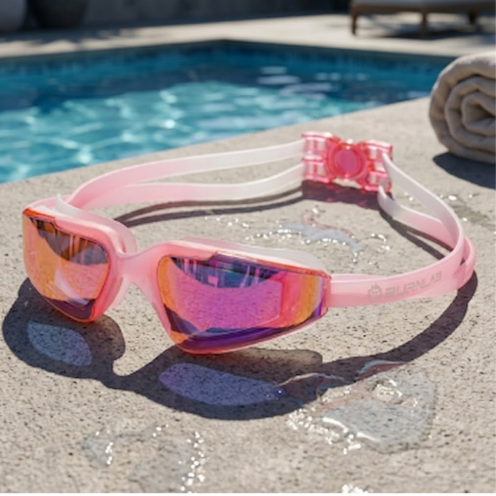 Kids Mirrored-Lens Swimming Goggles for Reduced Glare