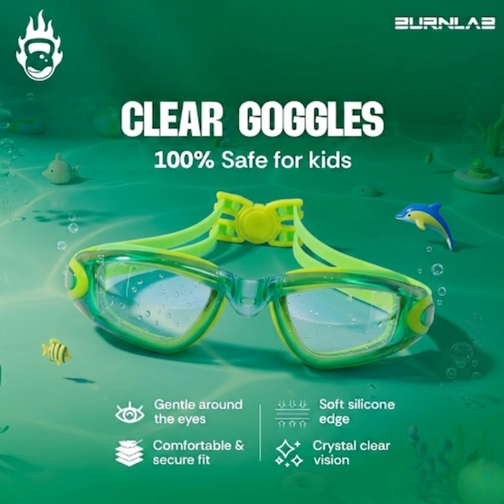 Clear-Lens Swimming Goggles for Clear, Confident Swims for Kids