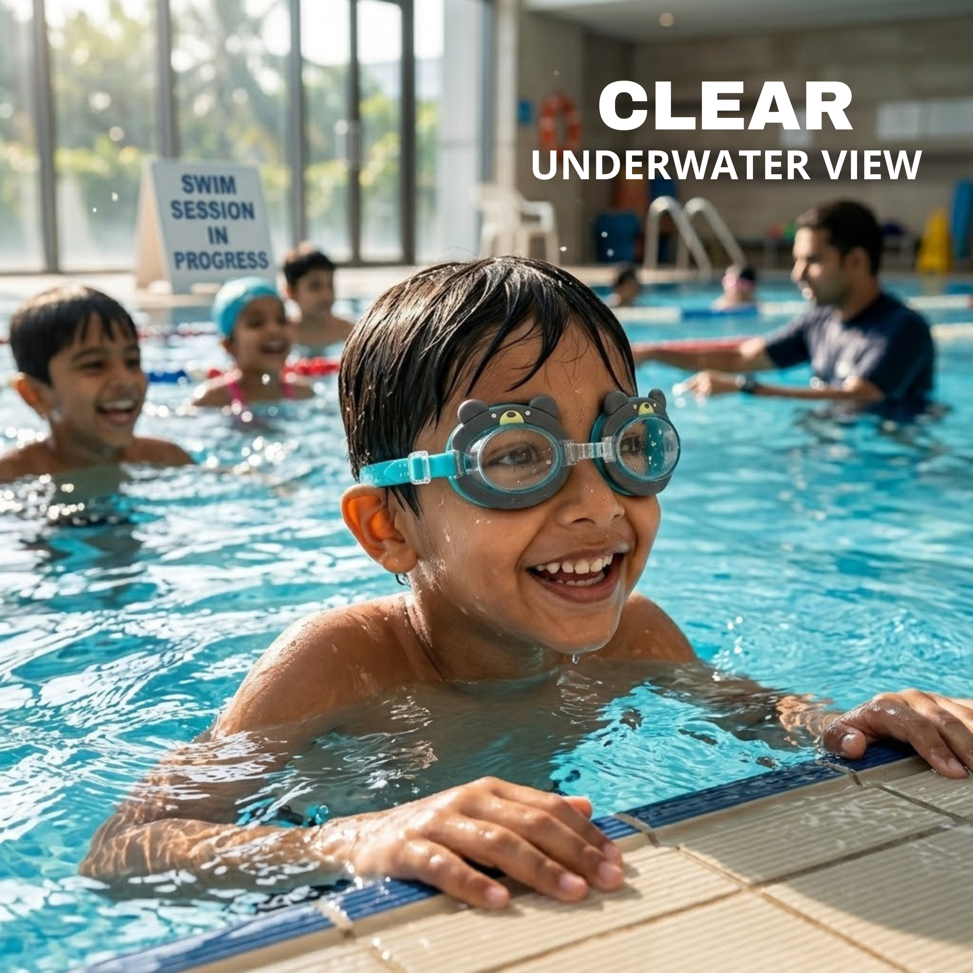 Clear-Lens Swimming Goggles for Clear, Confident Swims for Kids