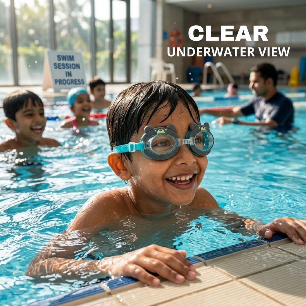 Clear-Lens Swimming Goggles for Clear, Confident Swims for Kids