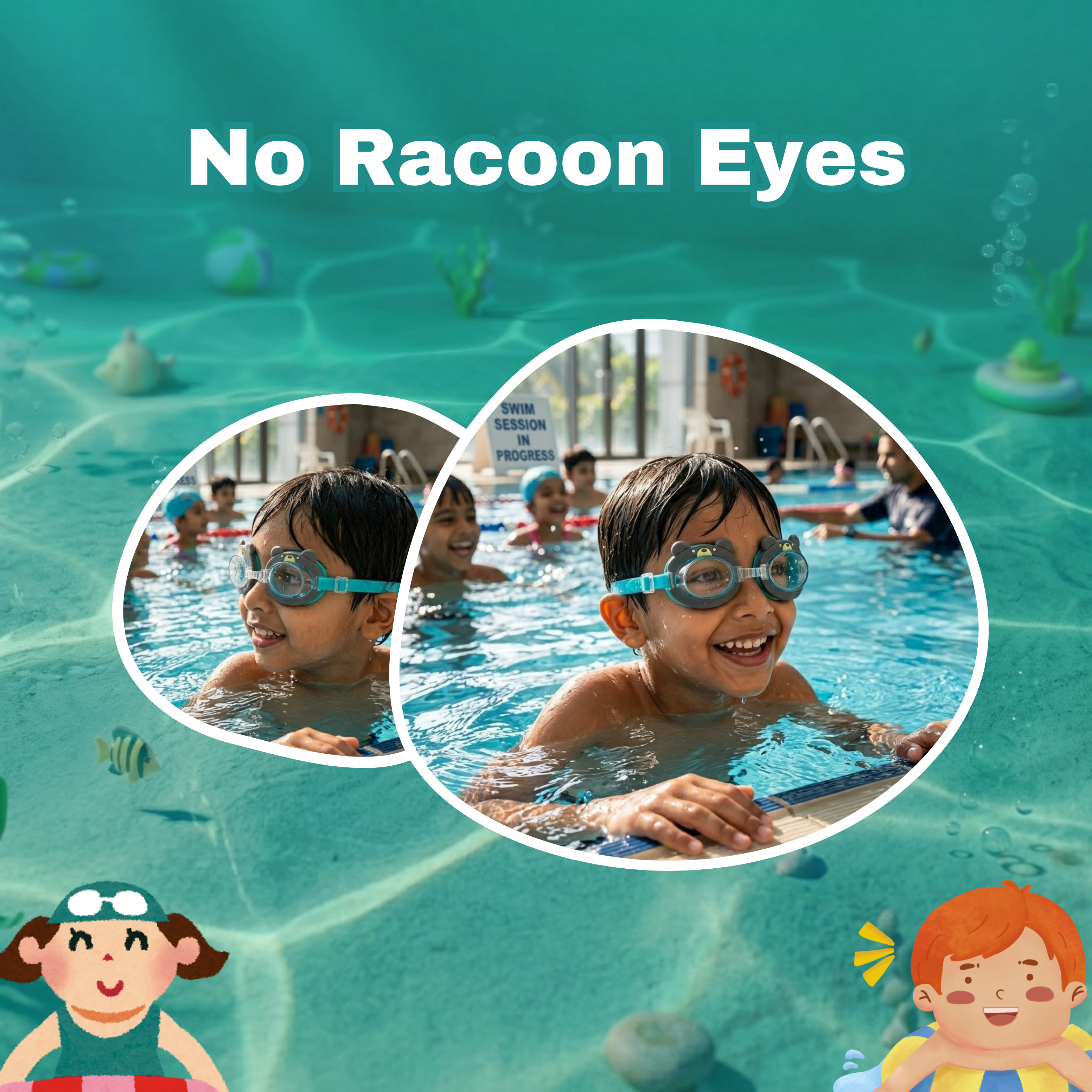 Clear-Lens Swimming Goggles for Clear, Confident Swims for Kids