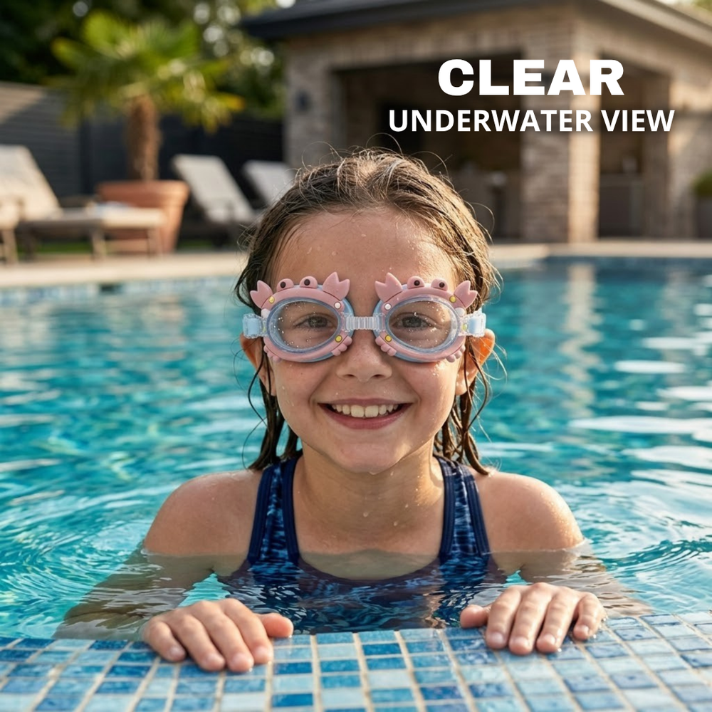 Clear-Lens Swimming Goggles for Clear, Confident Swims for Kids