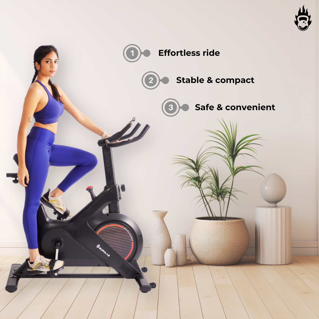 Burnlab RideMax Spin Bike - 6KG Flywheel
