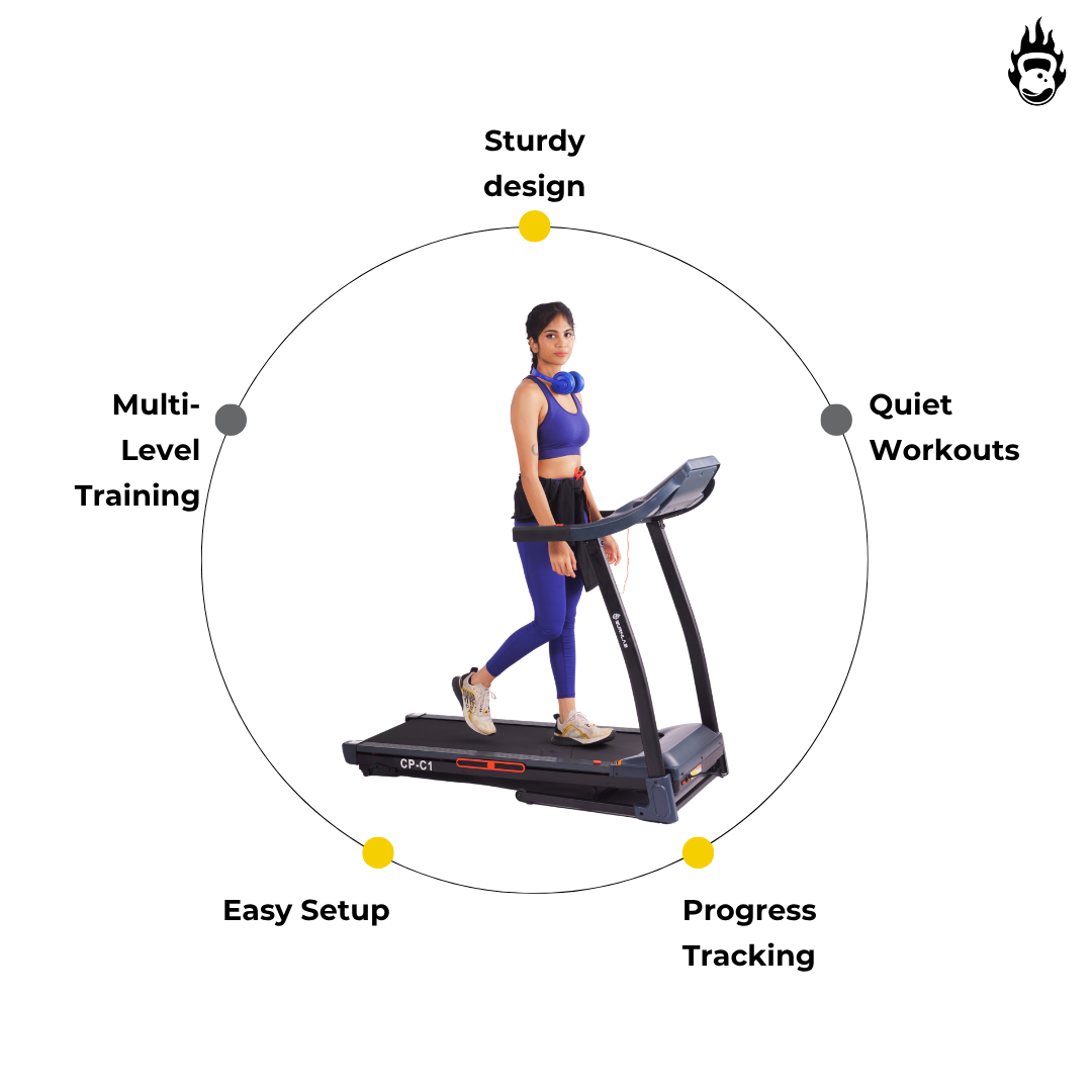 Burnlab Treadmill 3.1 - 2.5HP, 5” LCD