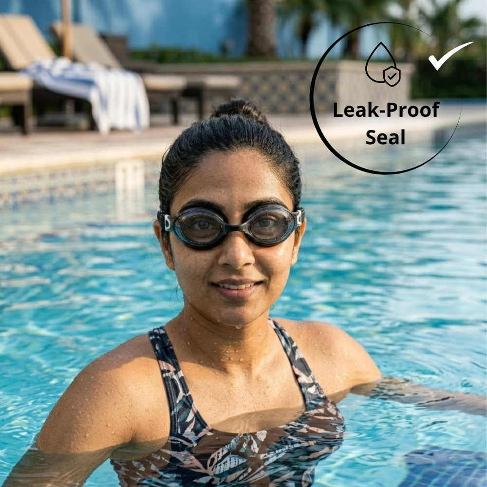 Power-Lens Swimming Goggles for Sharper Underwater Vision