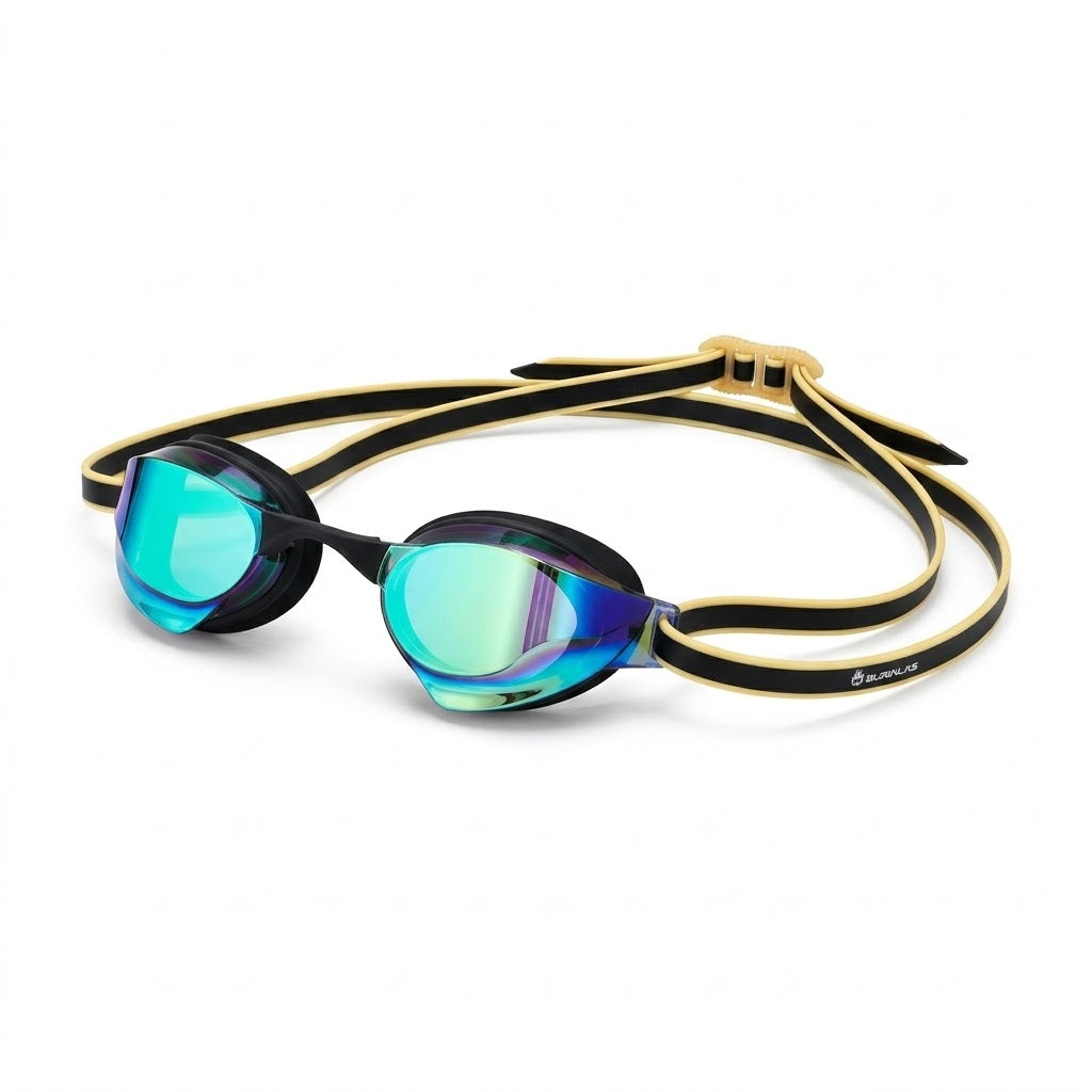 Adults Mirrored-Lens Swimming Goggles for Reduced Glare