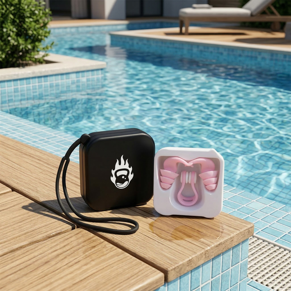 Swim Earplugs & Nose Clip Set For A Comfortable Swim