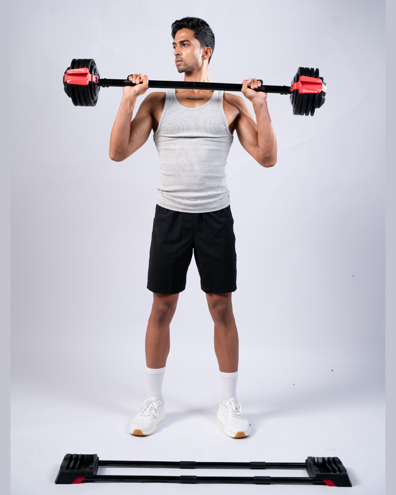 Burnlab Shift 3-in-1 Weight Training Kit - Converts to Dumbbell, Kettlebell & Barbell