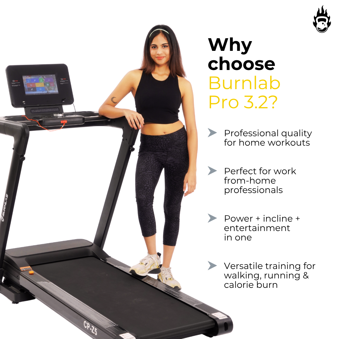 Burnlab Treadmill Pro 3.2 - 15% incline, 10.1" TFT Screen