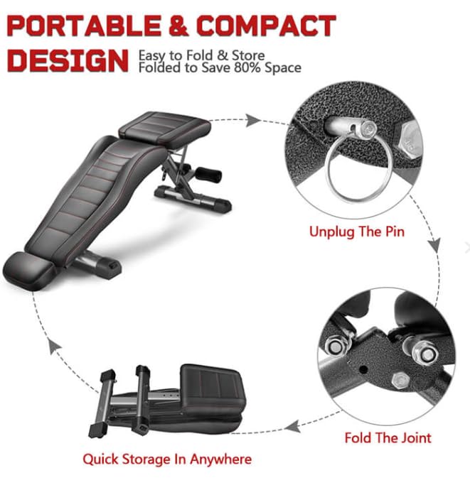 Heavy duty adjustable workout bench