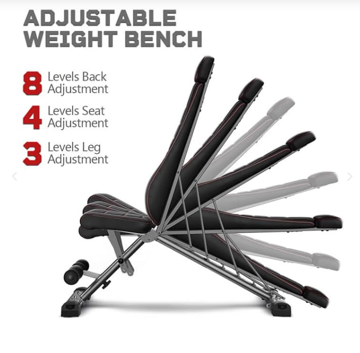 Heavy duty adjustable workout bench