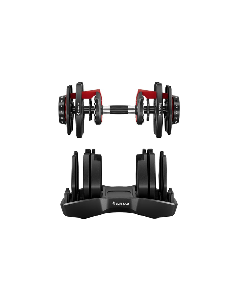 Burnlab Edge Plus Adjustable Dumbbells (2-22 kg)