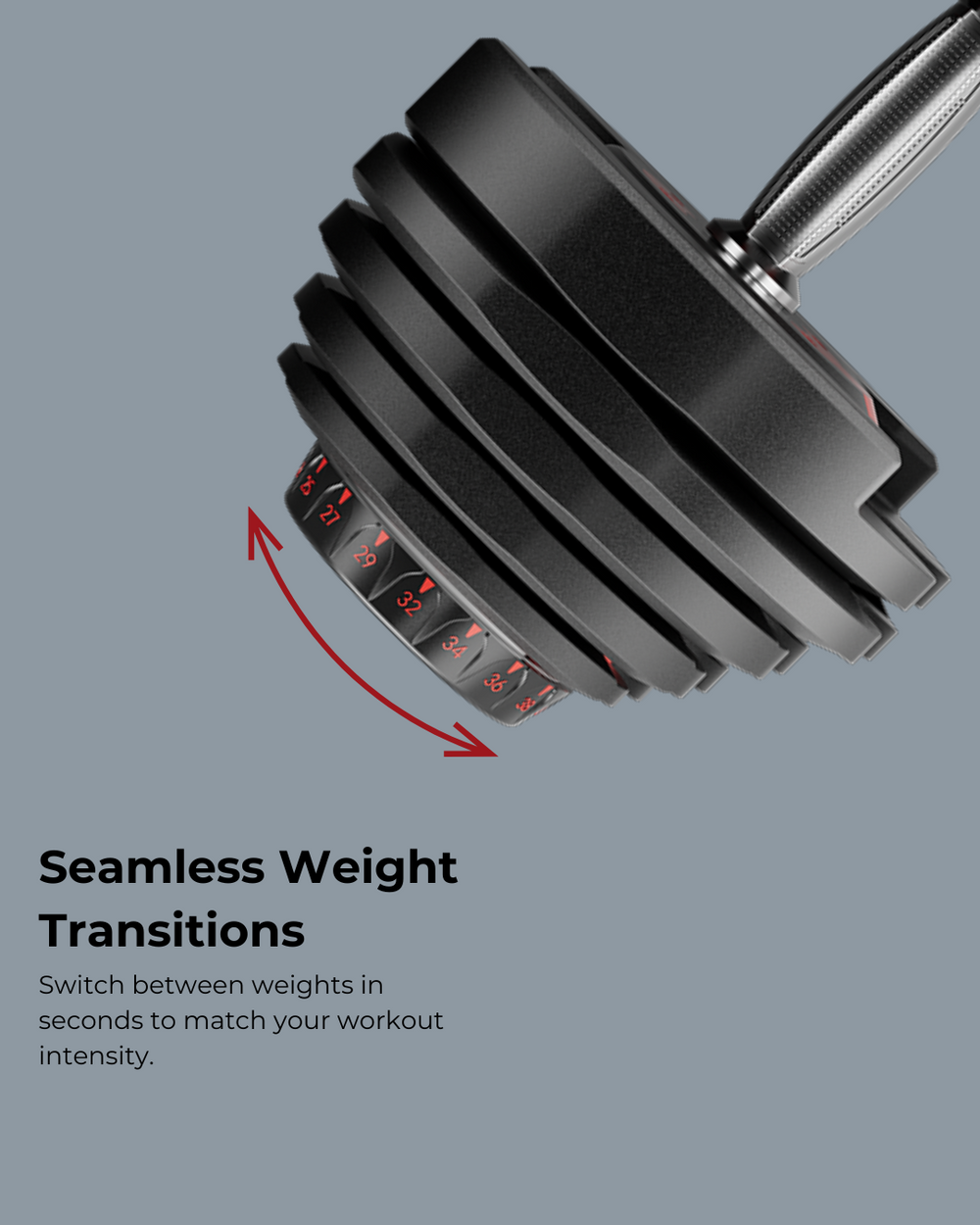 Burnlab Edge Plus Adjustable Dumbbells With Tray