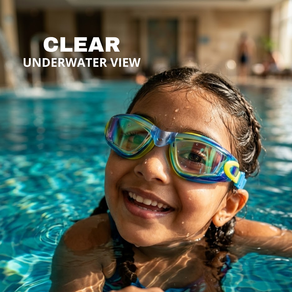 Clear-Lens Swimming Goggles for Clear, Confident Swims for Kids