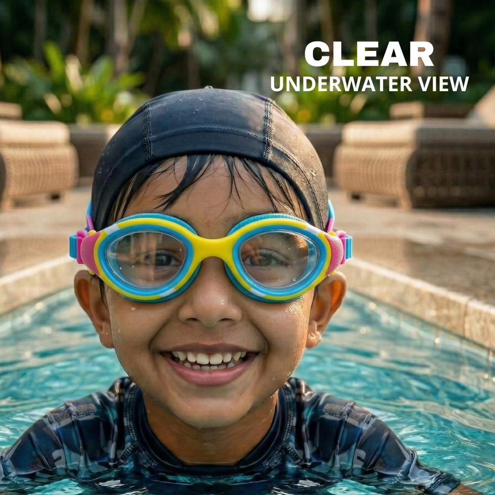 Clear-Lens Swimming Goggles for Clear, Confident Swims for Kids