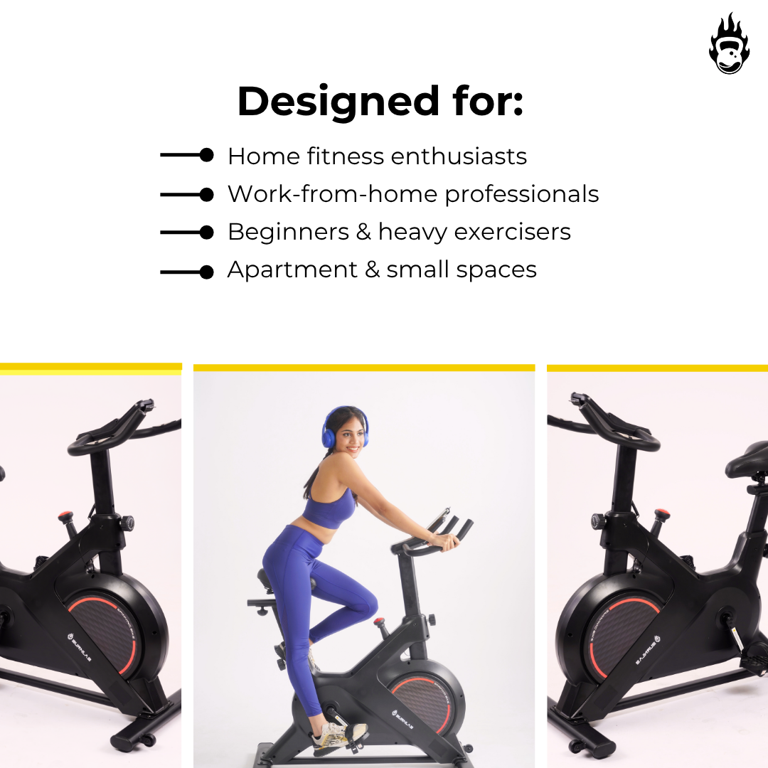 Burnlab RideMax Spin Bike - 6KG Flywheel