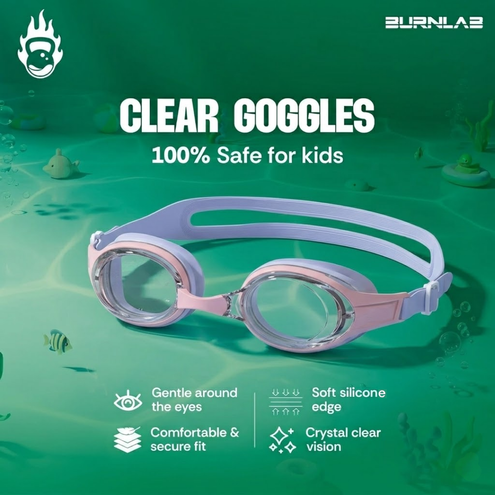 Clear-Lens Swimming Goggles for Clear, Confident Swims for Kids