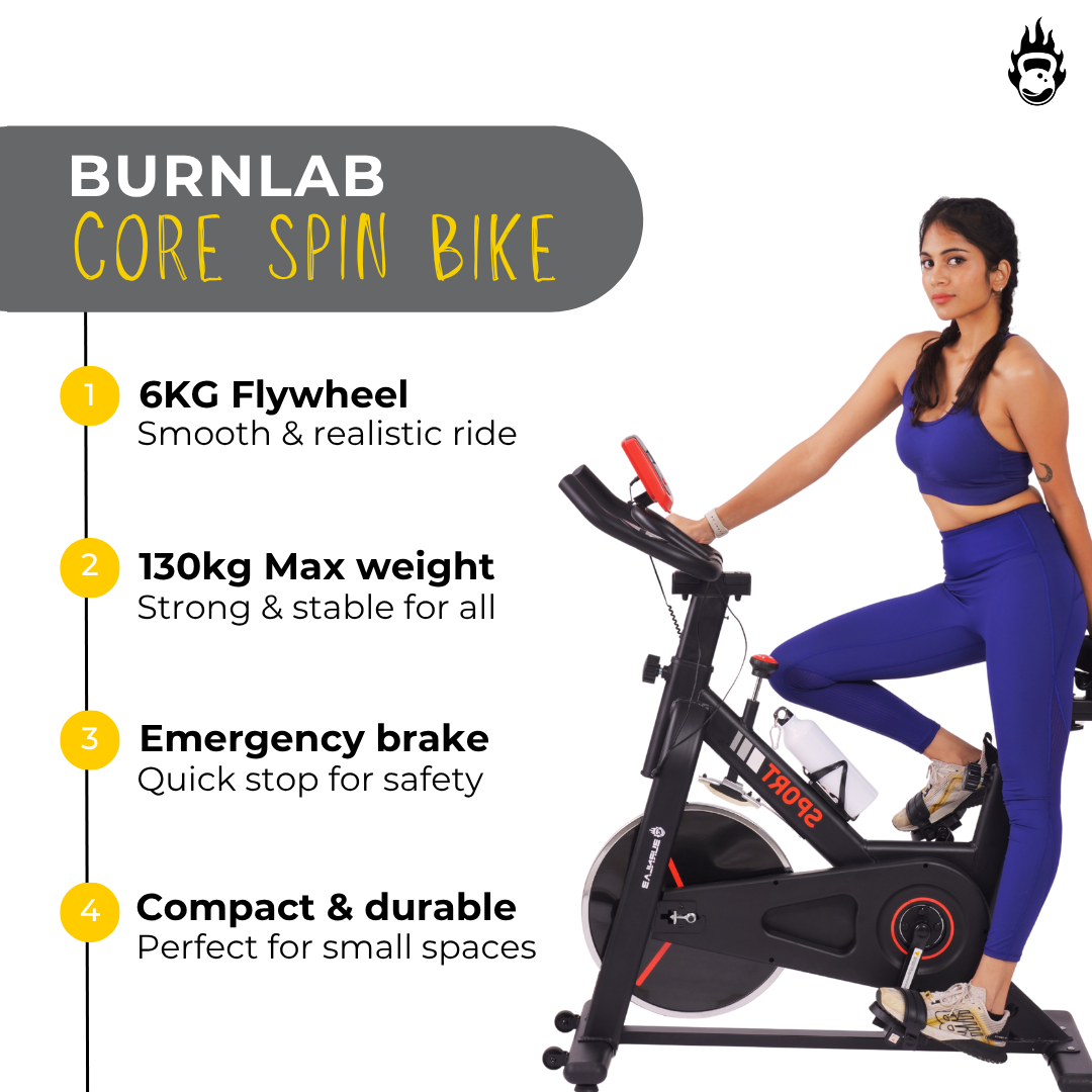 Burnlab CoreSpin Spin Bike - 6KG Flywheel