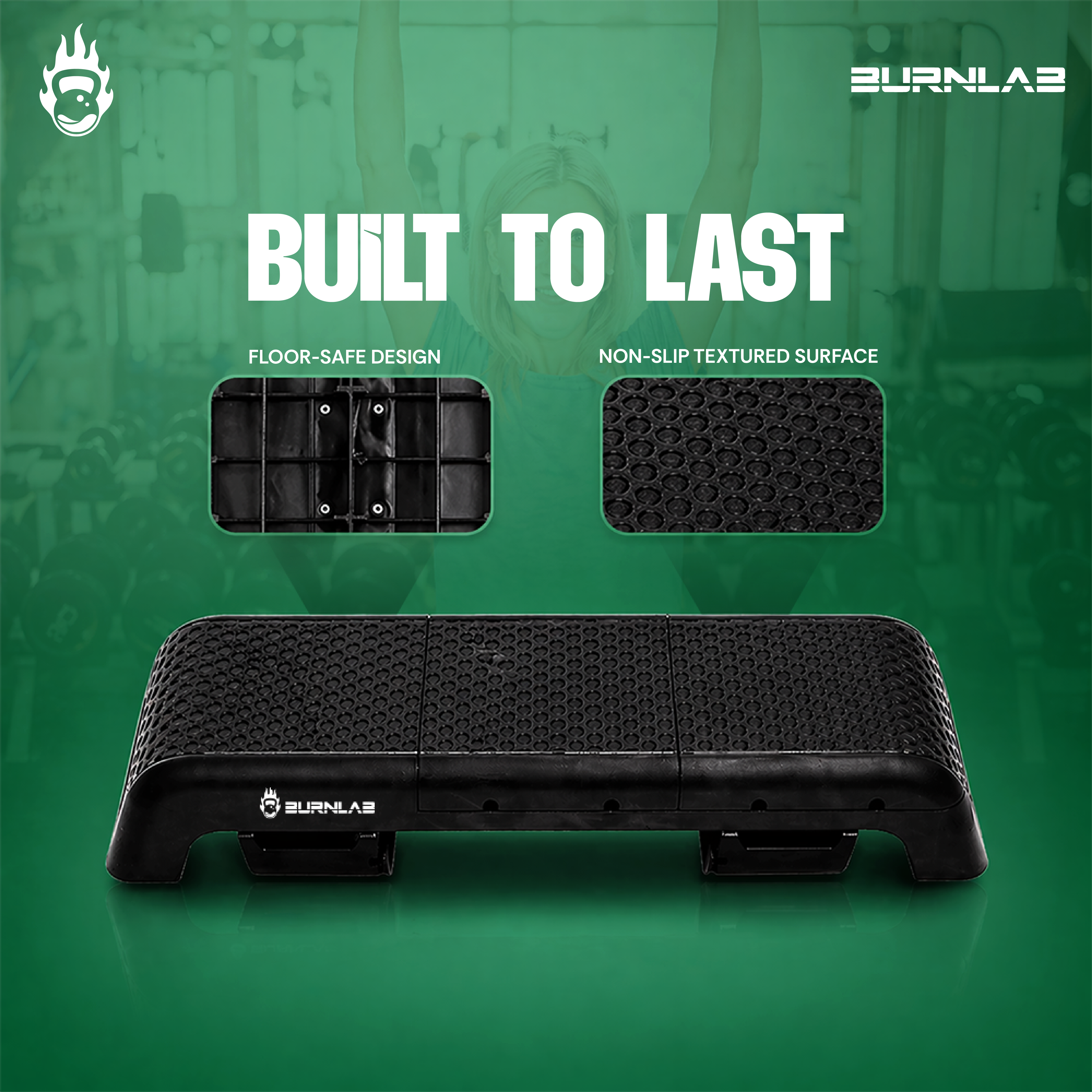 Burnlab StepPro: 2-in-1 Stepper & Workout Bench