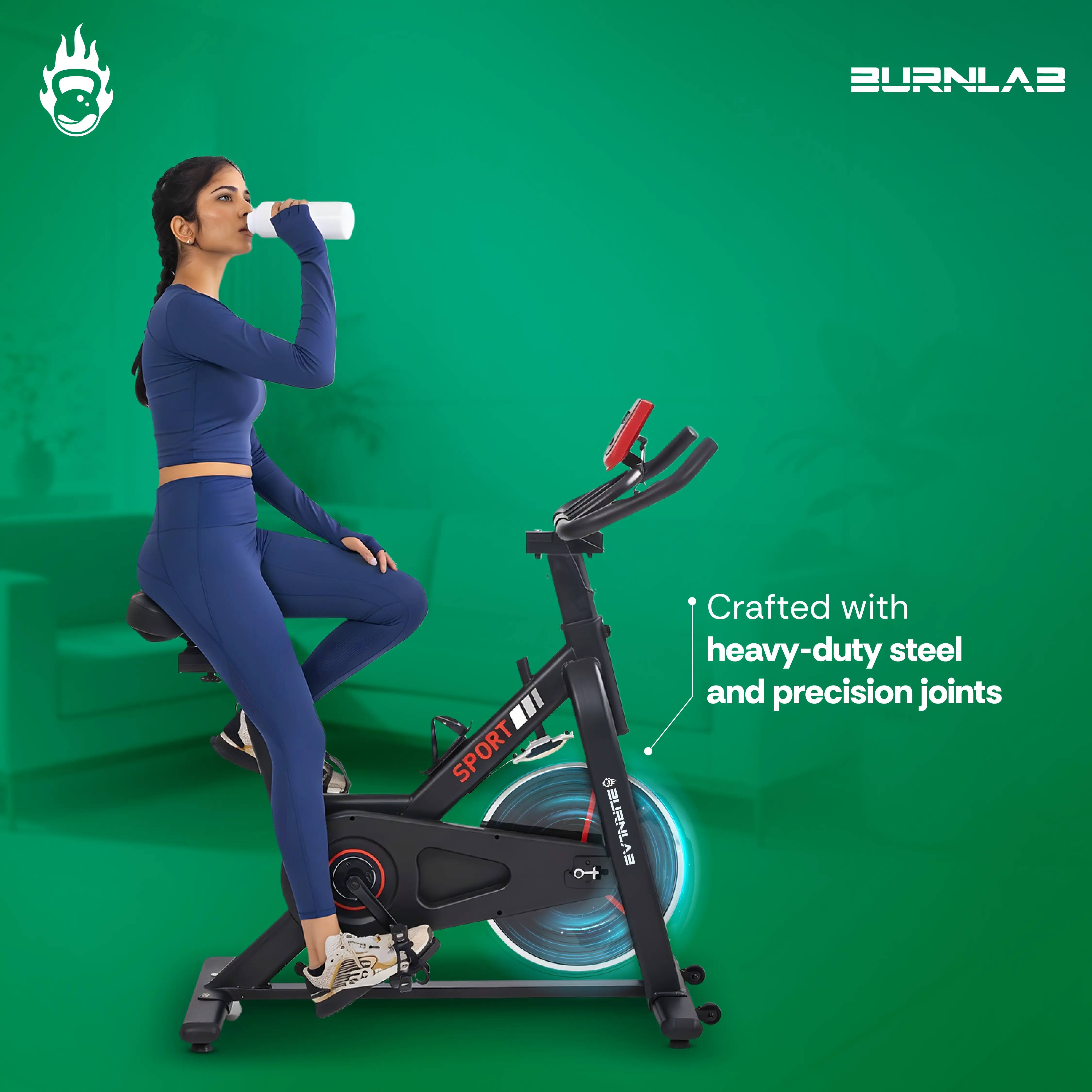 Burnlab CoreSpin Spin Bike - 6KG Flywheel