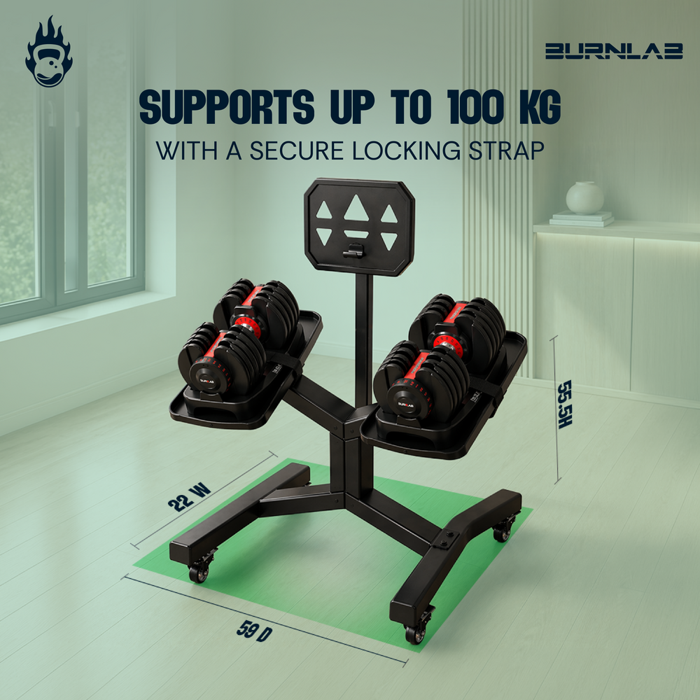 Burnlab Adjustable dumbbell Stand